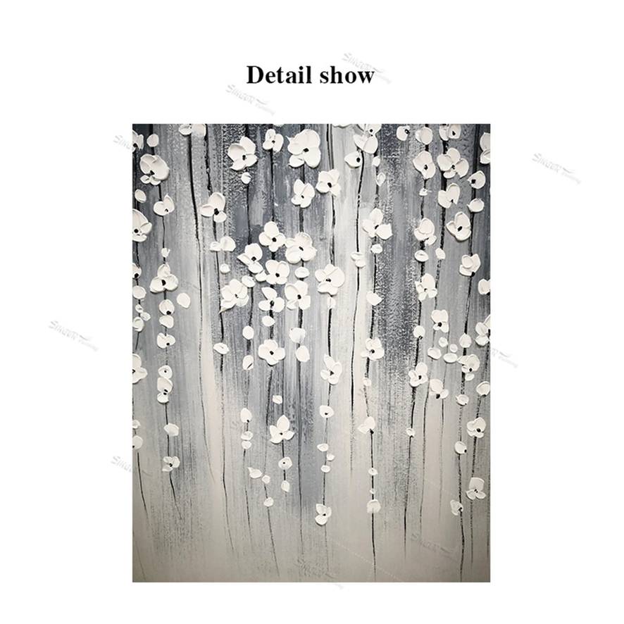 Oversized Silver Paintings Hallway Abstract Canvas Wall Art L4PKG wall art